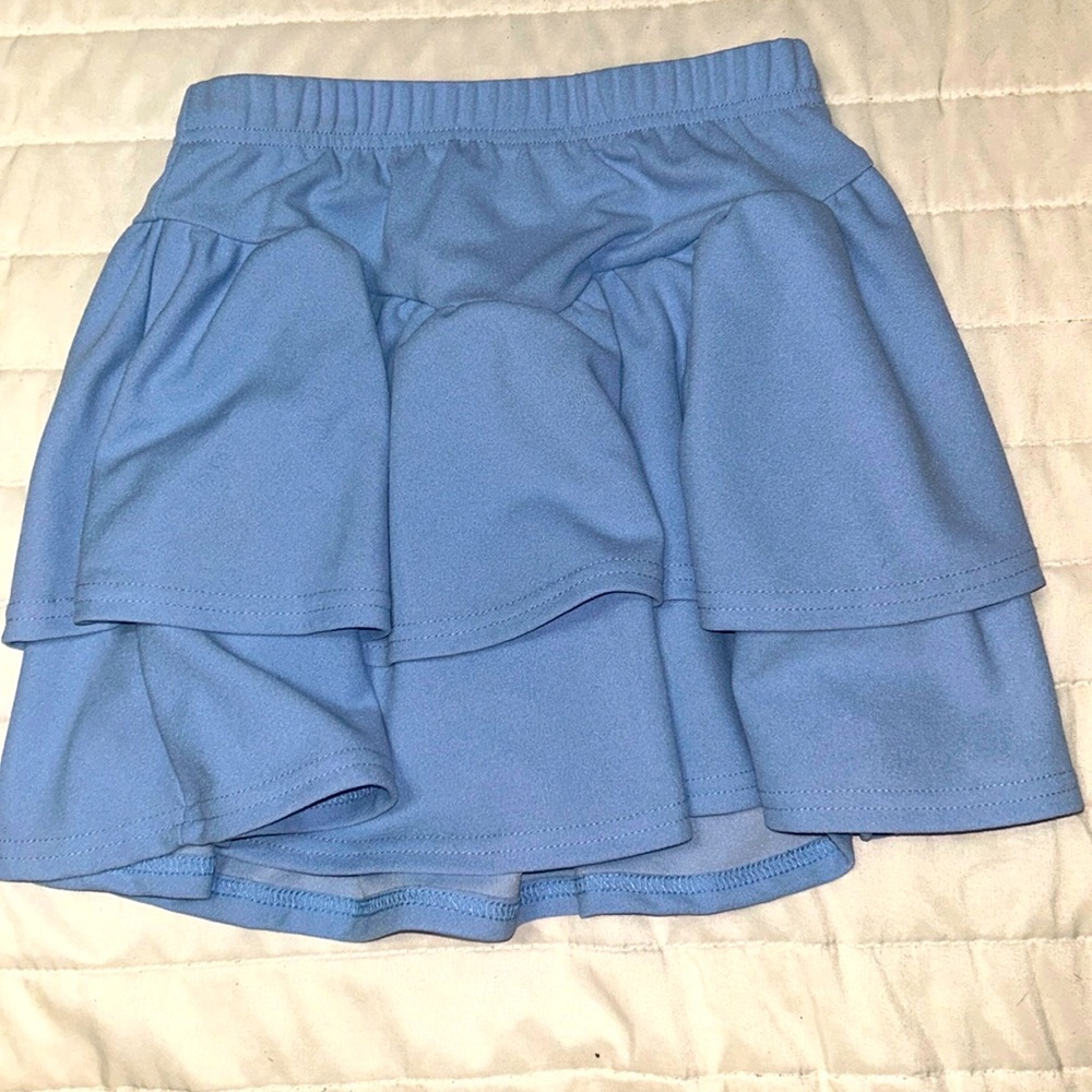 Baby blue tiered skirt